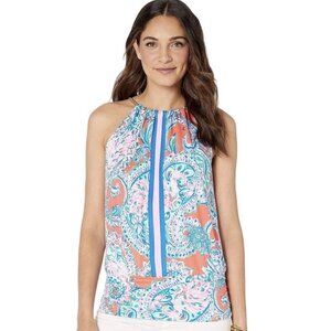 Lilly Pulitzer Bowen Top Tangerine Dream Size Small
